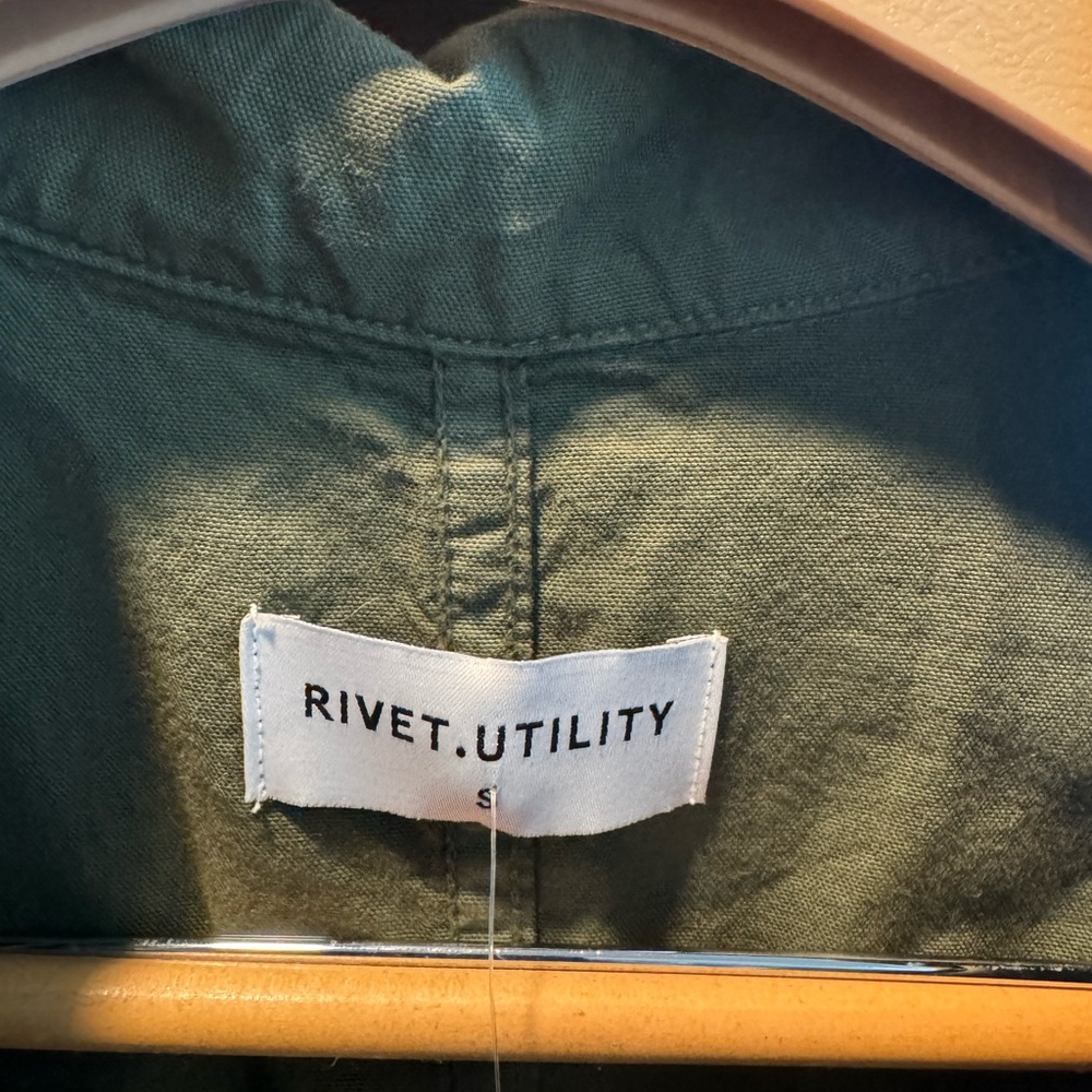 Rivet Utility Green Canvas Looker Jumpsuit - Picture 5 of 6